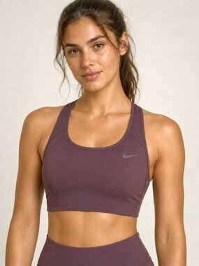 Nike Dry Fit Light Eggplant Purple High-Impact Sports Bra